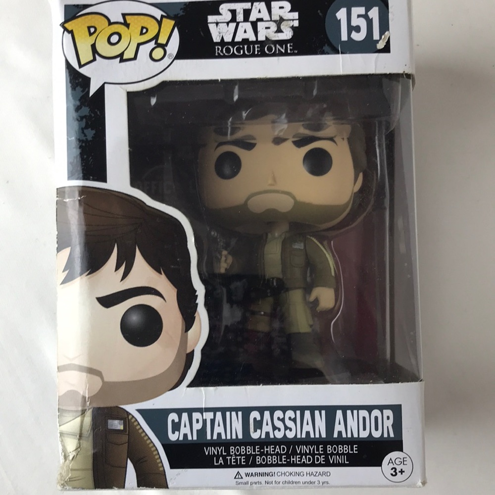 POP Star Wars Captain Cassian Andor Vinyl Bobble Head #151 [Brown Jacket]